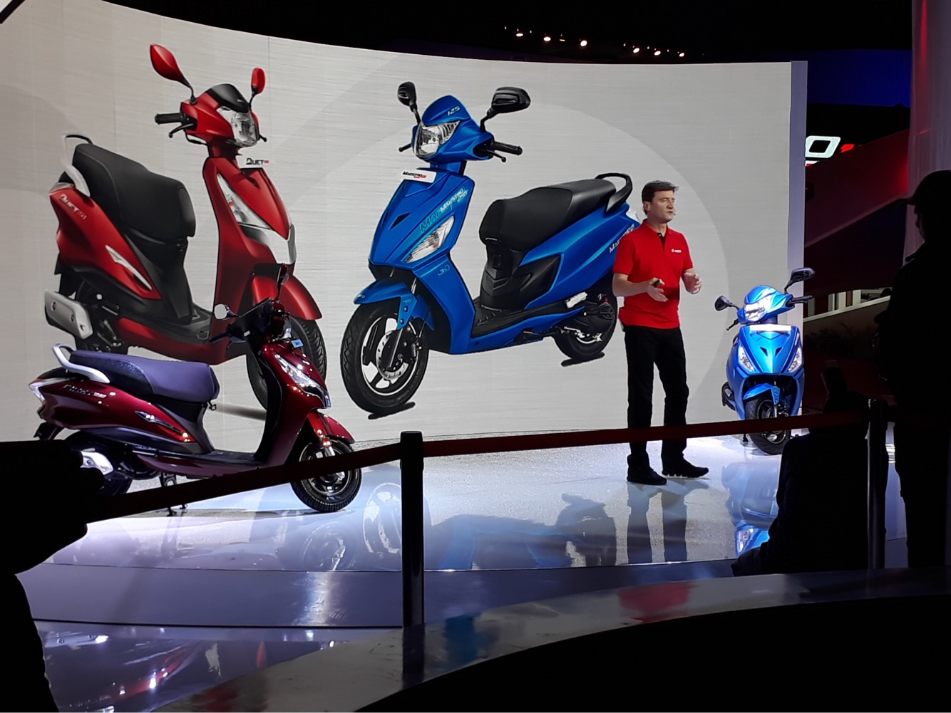 Hero scooters at the Auto Expo 2018