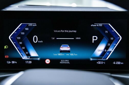 BMW i4 eDrive40 Review - digital instrument cluster