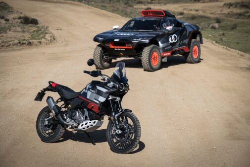 Ducati DesertX and Audi RS Q e-tron