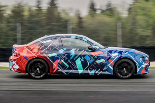 BMW M2 camo side