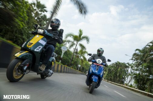 Bajaj Chetak EV VS Vespa Racing Sixties CBS (1) (Copy)