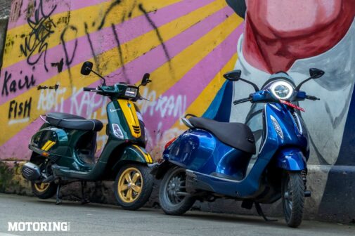 Bajaj Chetak EV VS Vespa Racing Sixties CBS web