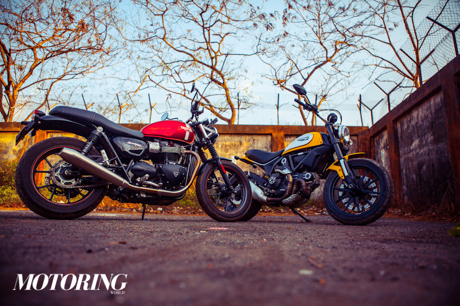 Triumph Bonneville Street Twin Ducati Scrambler Icon (21)