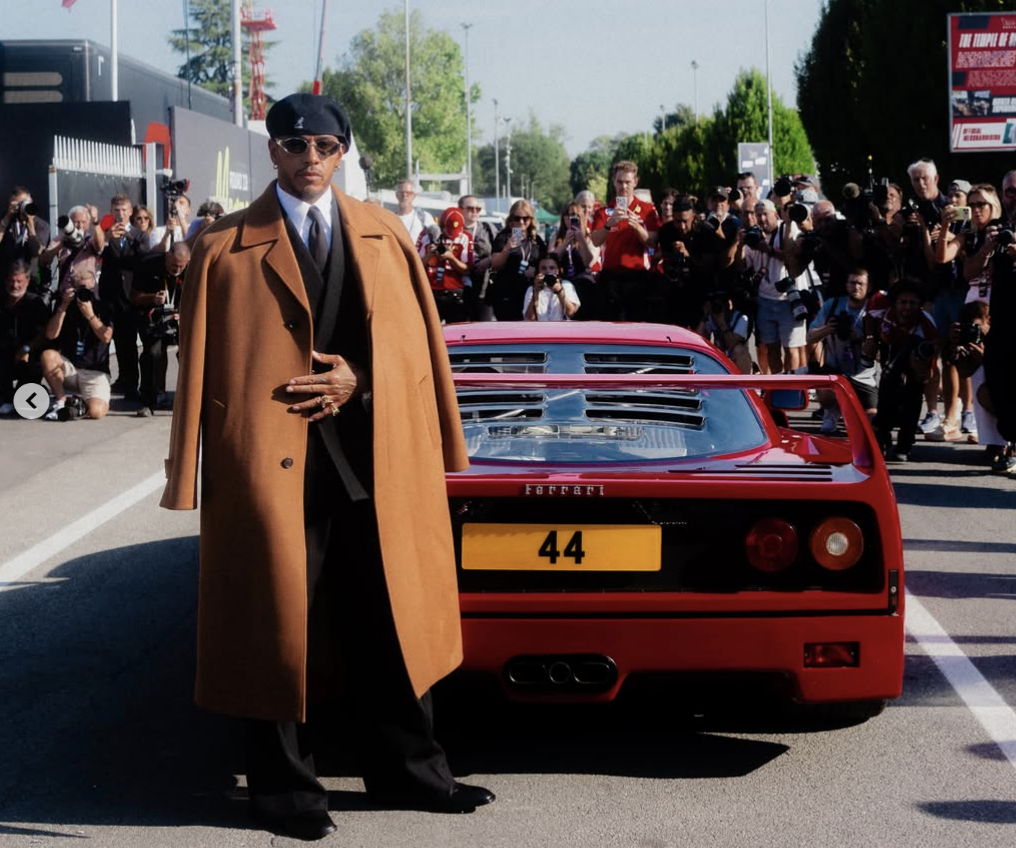 Lewis Hamilton Arrives at Monza in Restored Ferrari F40